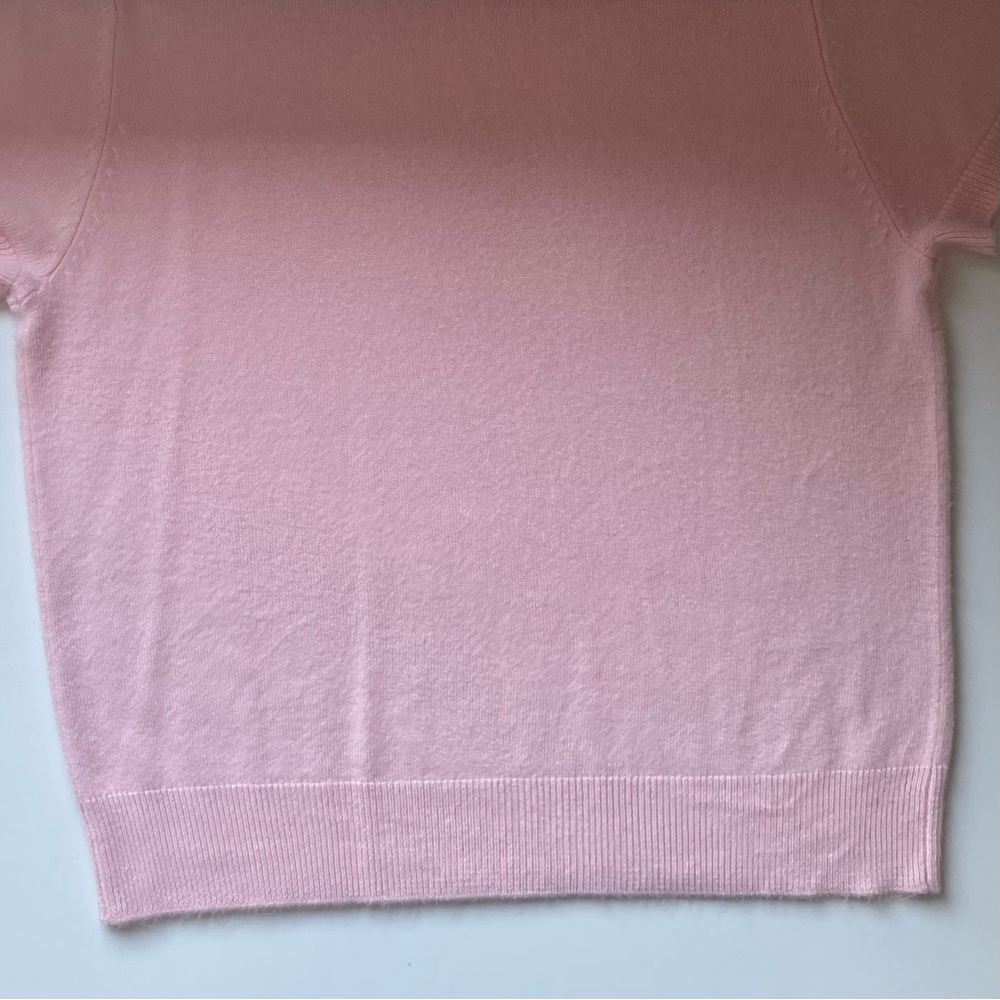 Petite Blair Short-Sleeve Sweater - Pastel Pink & Very Soft - Size PM - Picture 11 of 11